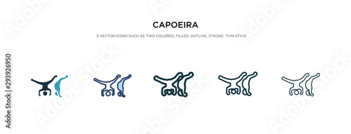 capoeira icon in different style vector illustration. two colored and black capoeira vector icons designed in filled, outline, line and stroke style can be used for web, mobile, ui