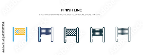 finish line icon in different style vector illustration. two colored and black finish line vector icons designed in filled, outline, line and stroke style can be used for web, mobile, ui