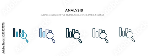 analysis icon in different style vector illustration. two colored and black analysis vector icons designed in filled, outline, line and stroke style can be used for web, mobile, ui
