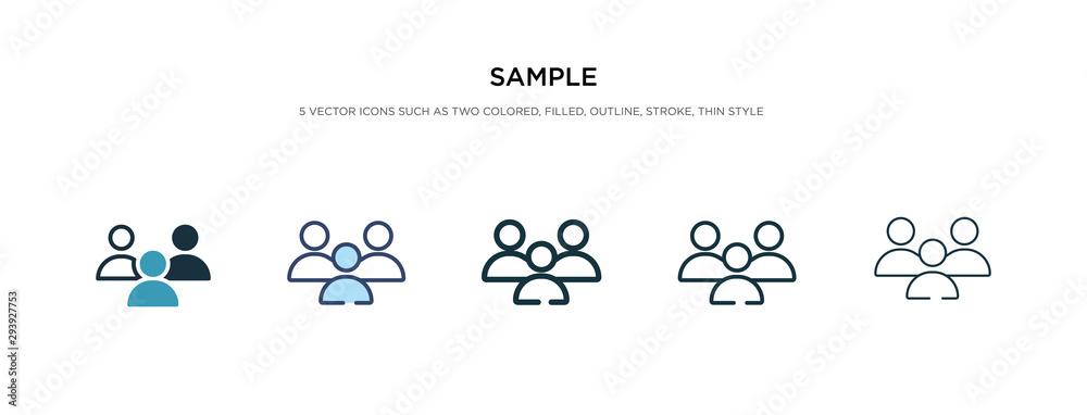 sample icon in different style vector illustration. two colored and black sample vector icons designed in filled, outline, line and stroke style can be used for web, mobile, ui sample icon in different style vector illustration. two colored and black sample vector icons designed in filled, outline, line and stroke style can be used for web, mobile, ui