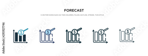 forecast icon in different style vector illustration. two colored and black forecast vector icons designed in filled, outline, line and stroke style can be used for web, mobile, ui