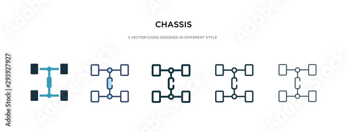 chassis icon in different style vector illustration. two colored and black chassis vector icons designed in filled, outline, line and stroke style can be used for web, mobile, ui
