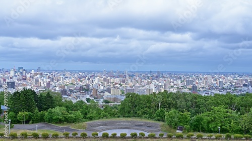 旭山記念公園から見た札幌市街の情景＠北海道