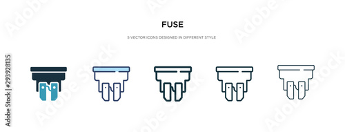 fuse icon in different style vector illustration. two colored and black fuse vector icons designed in filled, outline, line and stroke style can be used for web, mobile, ui photo