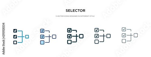 selector icon in different style vector illustration. two colored and black selector vector icons designed in filled, outline, line and stroke style can be used for web, mobile, ui