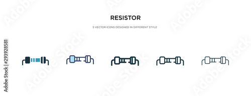Photo resistor icon in different style vector illustration