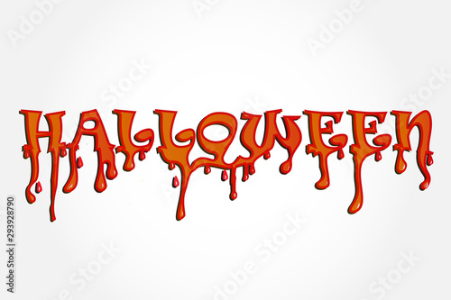 Halloween word blood drop party background