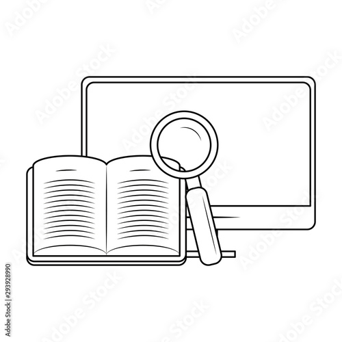 magnifying glass and technology design