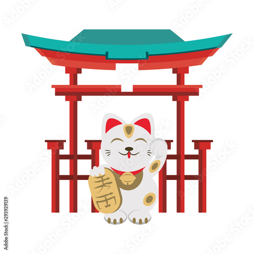 Maneki neko cat design
