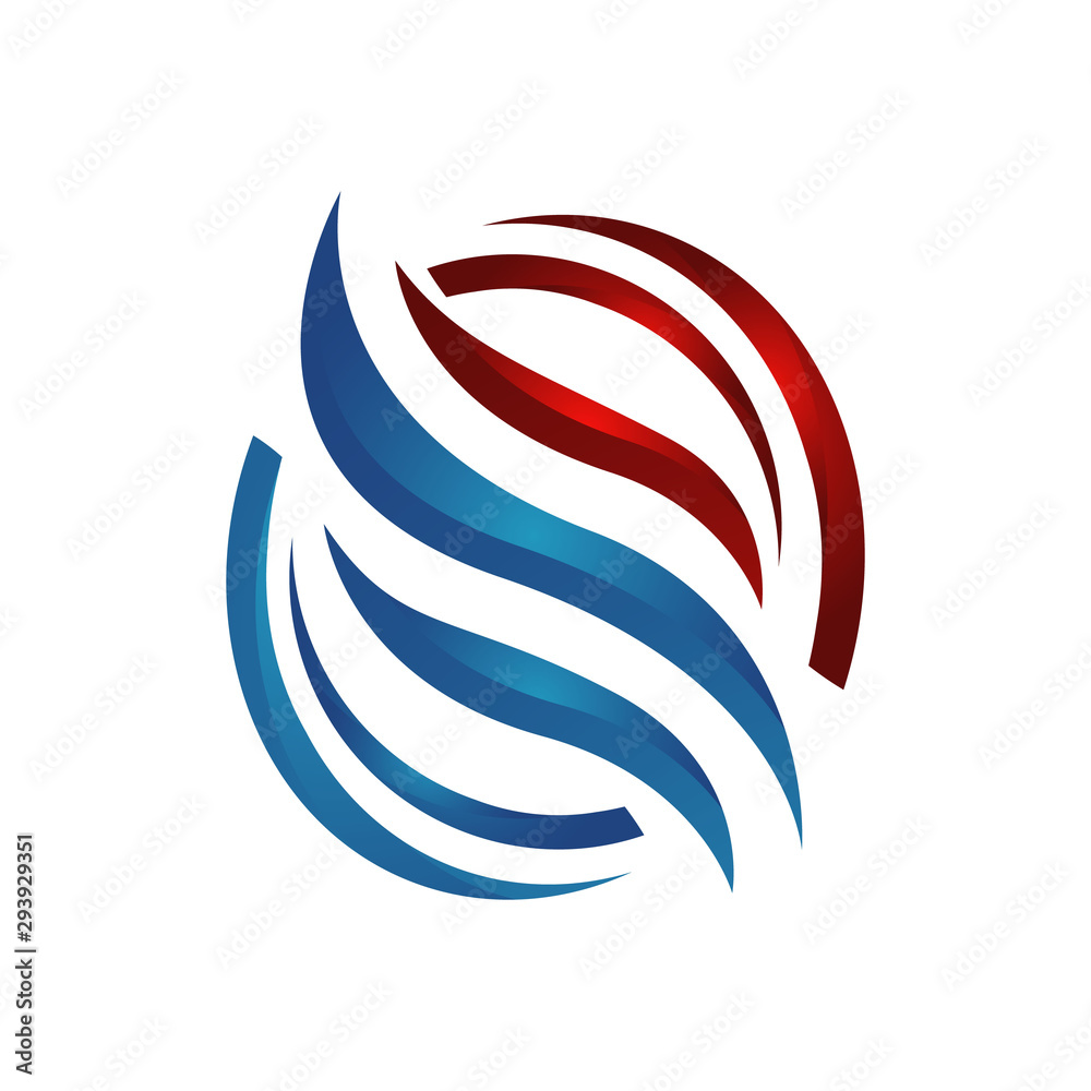 abstract heating and cooling hvac logo design vector business company abstract heating and cooling hvac logo design vector business company