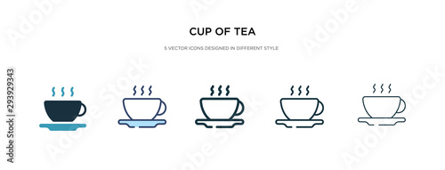 cup of tea icon in different style vector illustration. two colored and black cup of tea vector icons designed in filled, outline, line and stroke style can be used for web, mobile, ui