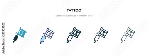 tattoo icon in different style vector illustration. two colored and black tattoo vector icons designed in filled, outline, line and stroke style can be used for web, mobile, ui photo