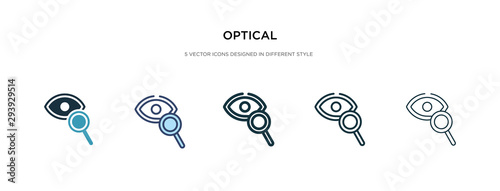optical icon in different style vector illustration. two colored and black optical vector icons designed in filled, outline, line and stroke style can be used for web, mobile, ui
