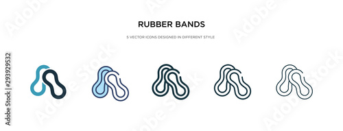 rubber bands icon in different style vector illustration. two colored and black rubber bands vector icons designed in filled, outline, line and stroke style can be used for web, mobile, ui