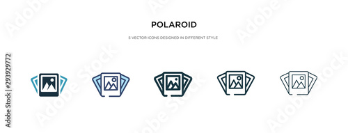 polaroid icon in different style vector illustration. two colored and black polaroid vector icons designed in filled, outline, line and stroke style can be used for web, mobile, ui