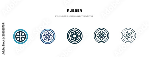 rubber icon in different style vector illustration. two colored and black rubber vector icons designed in filled, outline, line and stroke style can be used for web, mobile, ui
