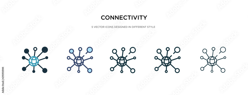 Φωτογραφία connectivity icon in different style vector illustration