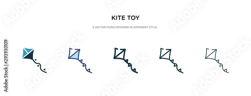 kite toy icon in different style vector illustration. two colored and black kite toy vector icons designed in filled, outline, line and stroke style can be used for web, mobile, ui