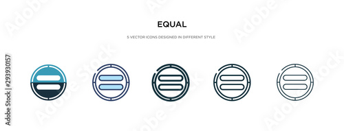 equal icon in different style vector illustration. two colored and black equal vector icons designed in filled, outline, line and stroke style can be used for web, mobile, ui