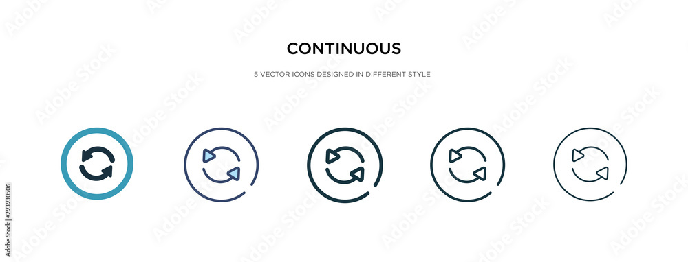 continuous icon in different style vector illustration. two colored and black continuous vector icons designed in filled, outline, line and stroke style can be used for web, mobile, ui - obrazy, fototapety, plakaty 