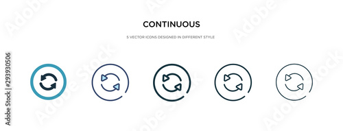 continuous icon in different style vector illustration. two colored and black continuous vector icons designed in filled, outline, line and stroke style can be used for web, mobile, ui photo