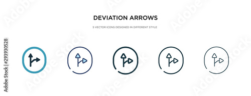 deviation arrows icon in different style vector illustration. two colored and black deviation arrows vector icons designed in filled, outline, line and stroke style can be used for web, mobile, ui photo