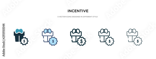 incentive icon in different style vector illustration. two colored and black incentive vector icons designed in filled, outline, line and stroke style can be used for web, mobile, ui