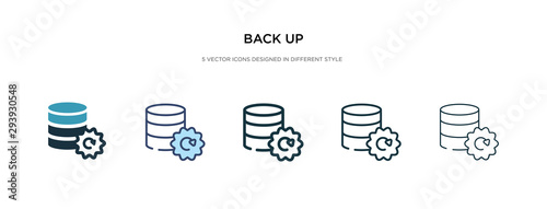 back up icon in different style vector illustration. two colored and black back up vector icons designed in filled, outline, line and stroke style can be used for web, mobile, ui