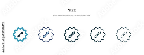 size icon in different style vector illustration. two colored and black size vector icons designed in filled, outline, line and stroke style can be used for web, mobile, ui