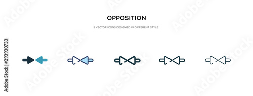 opposition icon in different style vector illustration. two colored and black opposition vector icons designed in filled, outline, line and stroke style can be used for web, mobile, ui