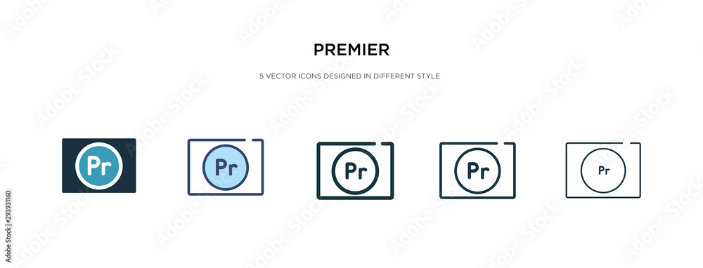 Φωτογραφία premier icon in different style vector illustration