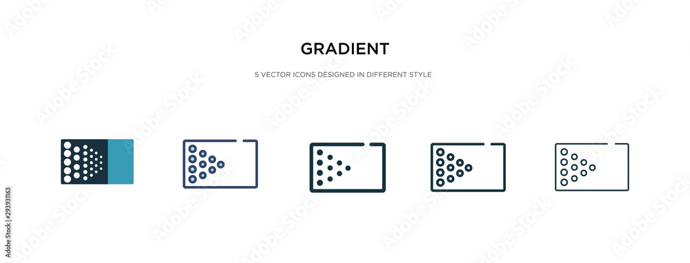 gradient icon in different style vector illustration. two colored and black gradient vector icons designed in filled, outline, line and stroke style can be used for web, mobile, ui gradient icon in different style vector illustration. two colored and black gradient vector icons designed in filled, outline, line and stroke style can be used for web, mobile, ui