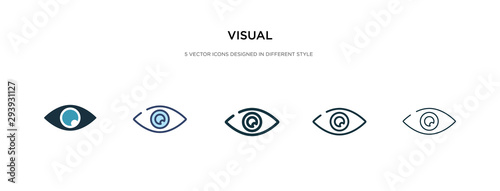 visual icon in different style vector illustration. two colored and black visual vector icons designed in filled, outline, line and stroke style can be used for web, mobile, ui