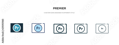 premier icon in different style vector illustration. two colored and black premier vector icons designed in filled, outline, line and stroke style can be used for web, mobile, ui photo
