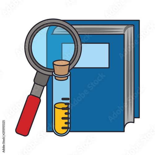 test tube and book design