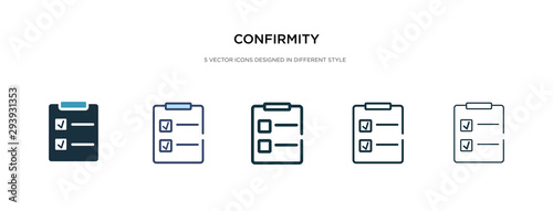 confirmity icon in different style vector illustration. two colored and black confirmity vector icons designed in filled, outline, line and stroke style can be used for web, mobile, ui