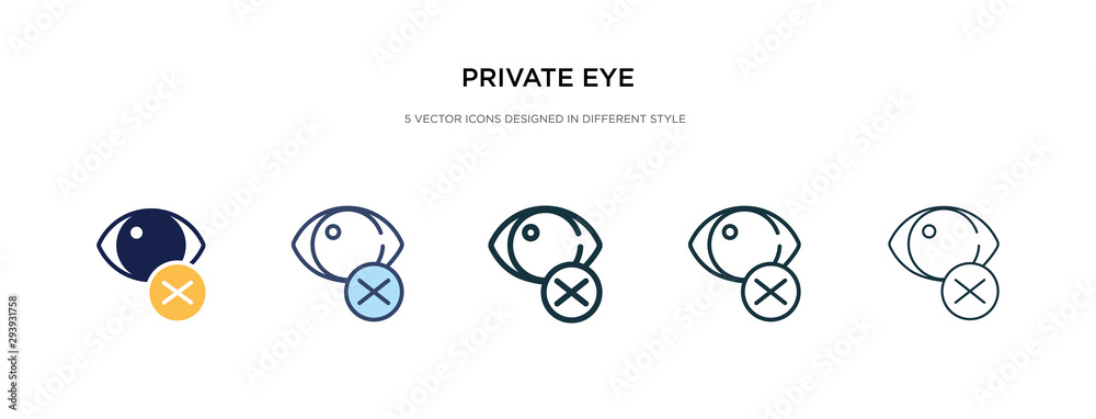 private eye icon in different style vector illustration. two colored and black private eye vector icons designed in filled, outline, line and stroke style can be used for web, mobile, ui private eye icon in different style vector illustration. two colored and black private eye vector icons designed in filled, outline, line and stroke style can be used for web, mobile, ui