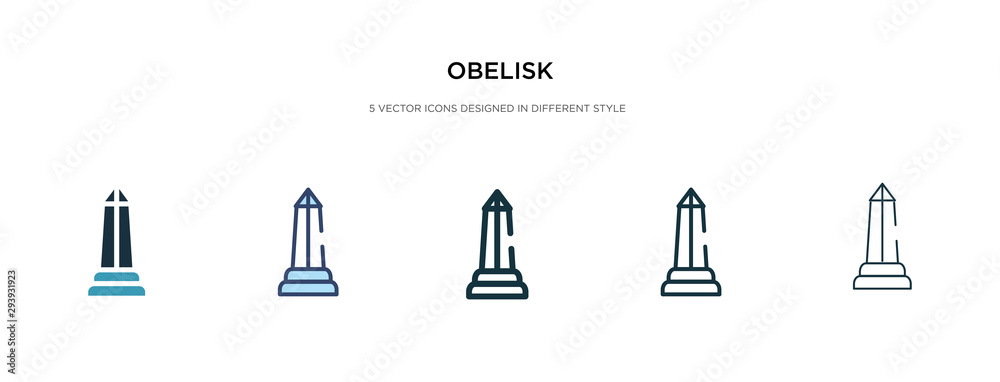 obelisk icon in different style vector illustration. two colored and black obelisk vector icons designed in filled, outline, line and stroke style can be used for web, mobile, ui obelisk icon in different style vector illustration. two colored and black obelisk vector icons designed in filled, outline, line and stroke style can be used for web, mobile, ui