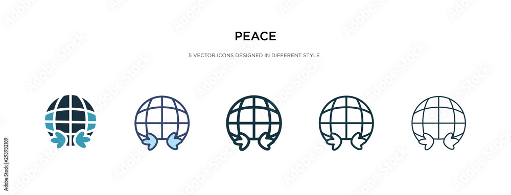peace icon in different style vector illustration. two colored and black peace vector icons designed in filled, outline, line and stroke style can be used for web, mobile, ui peace icon in different style vector illustration. two colored and black peace vector icons designed in filled, outline, line and stroke style can be used for web, mobile, ui