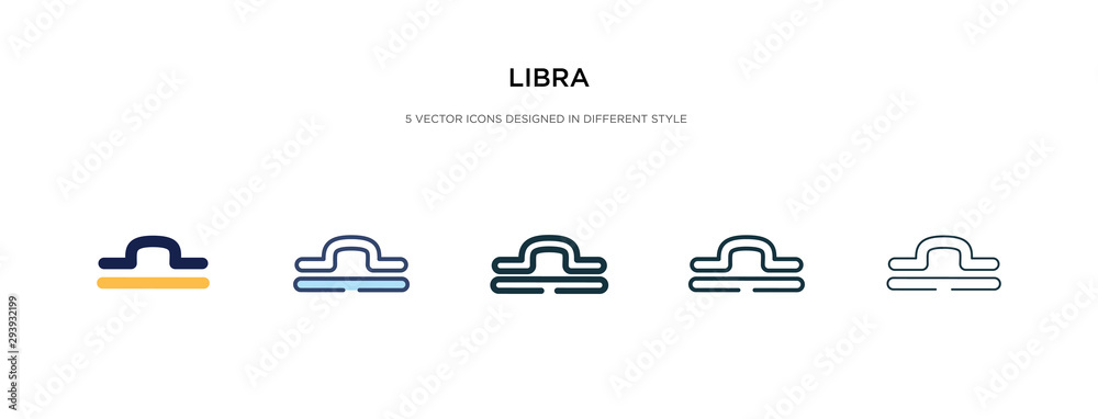 libra icon in different style vector illustration. two colored and black libra vector icons designed in filled, outline, line and stroke style can be used for web, mobile, ui libra icon in different style vector illustration. two colored and black libra vector icons designed in filled, outline, line and stroke style can be used for web, mobile, ui