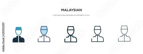 malaysian icon in different style vector illustration. two colored and black malaysian vector icons designed in filled, outline, line and stroke style can be used for web, mobile, ui