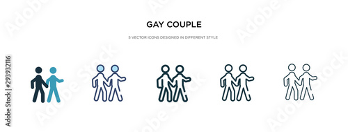 gay couple icon in different style vector illustration. two colored and black gay couple vector icons designed in filled  outline  line and stroke style can be used for web  mobile  ui