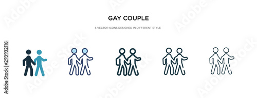 gay couple icon in different style vector illustration. two colored and black gay couple vector icons designed in filled, outline, line and stroke style can be used for web, mobile, ui