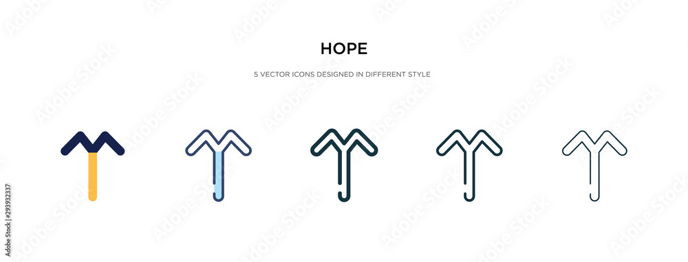 Fototapeta premium hope icon in different style vector illustration. two colored and black hope vector icons designed in filled, outline, line and stroke style can be used for web, mobile, ui