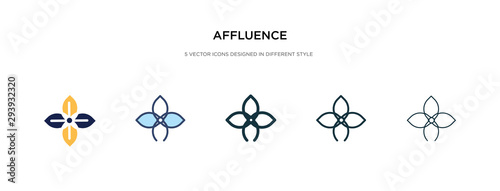 affluence icon in different style vector illustration. two colored and black affluence vector icons designed in filled, outline, line and stroke style can be used for web, mobile, ui