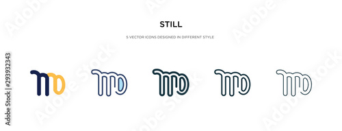 still icon in different style vector illustration. two colored and black still vector icons designed in filled, outline, line and stroke style can be used for web, mobile, ui