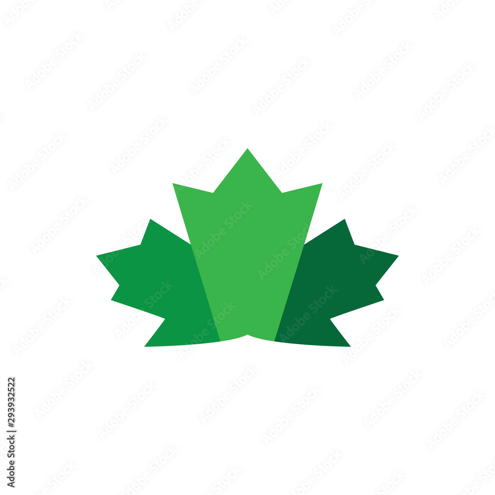Stylized Autumn Maple Leaf Foliage logo Stylized Autumn Maple Leaf Foliage logo
