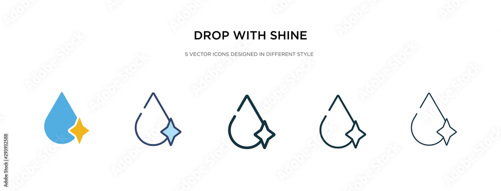 drop with shine icon in different style vector illustration. two colored and black drop with shine vector icons designed in filled, outline, line and stroke style can be used for web, mobile, ui drop with shine icon in different style vector illustration. two colored and black drop with shine vector icons designed in filled, outline, line and stroke style can be used for web, mobile, ui