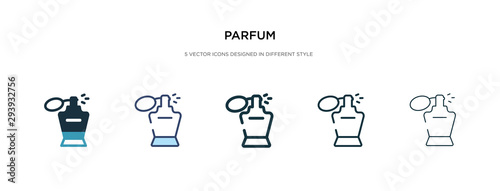 parfum icon in different style vector illustration. two colored and black parfum vector icons designed in filled, outline, line and stroke style can be used for web, mobile, ui