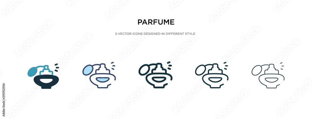 parfume icon in different style vector illustration. two colored and black parfume vector icons designed in filled, outline, line and stroke style can be used for web, mobile, ui parfume icon in different style vector illustration. two colored and black parfume vector icons designed in filled, outline, line and stroke style can be used for web, mobile, ui